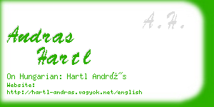 andras hartl business card